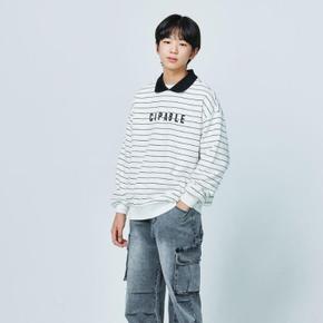 세이브존07 스트라이프카라맨투맨티셔 츠 25S1408 (S39929682)