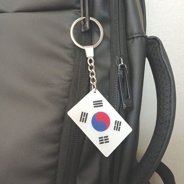 가로5 세로 3.5 양면 태극기 키링 열쇠고리 여행 선물 (WFHKQSM)