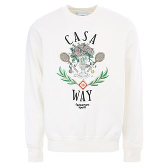 카사블랑카 [국내/당일]22FW MF22JTP00115 OFFWHITE 카사블랑카 자수 CASA WAY 맨투맨