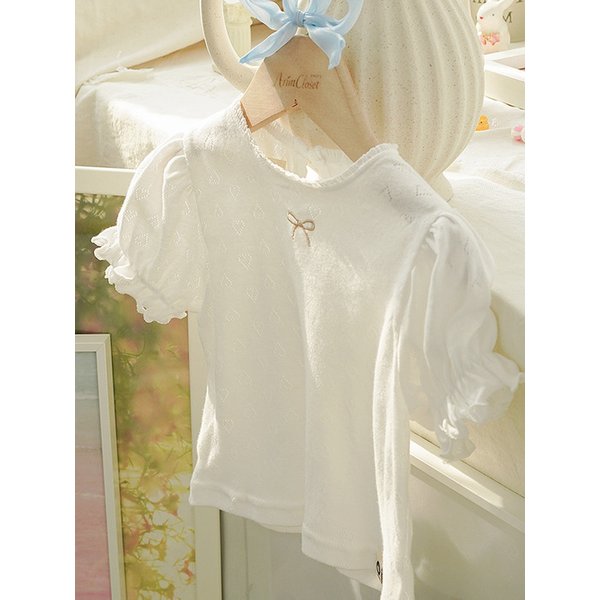 쪼꼬미의 귀여운 마음 - 아기 프릴 반팔 티셔츠
