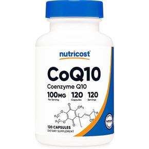 [해외직구] Nutricost 뉴트리코스트 코큐텐 코엠자임 큐텐 100mg 120베지캡슐 2팩 CoQ10 100mg 120 Vegetarian Capsules