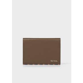 남성 카드 지갑 브라이트 스트라이프 트림 패스 케이스