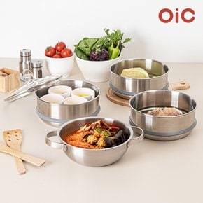 오아이씨 인덕션IH 4단 스텐찜솥 20cm