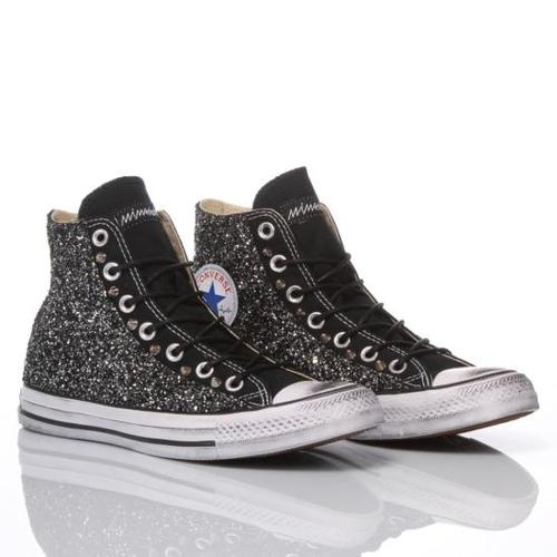 컨버스 스니커즈 113 CONVERSE GLITTER BLACK Grey