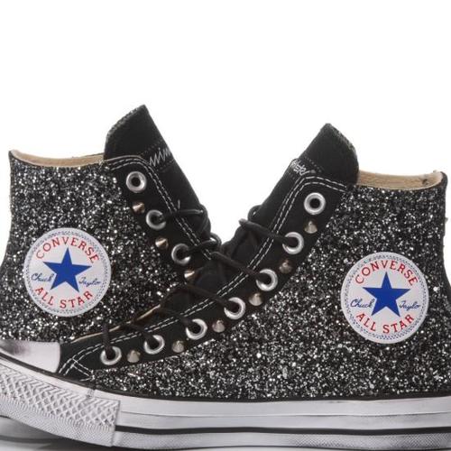 컨버스 스니커즈 113 CONVERSE GLITTER BLACK Grey