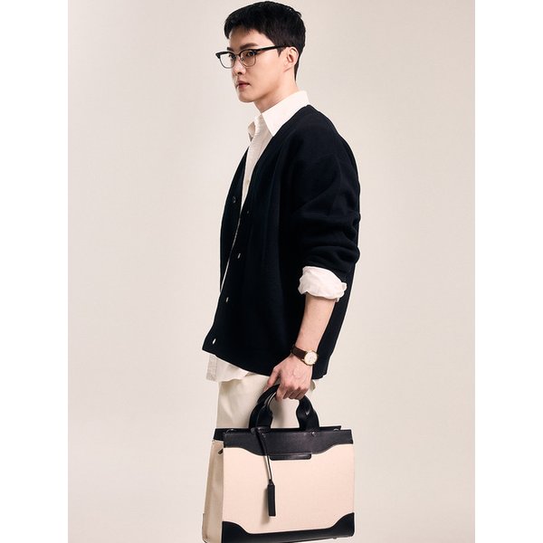 Metropolitan Brief notebook tote ivory combo
