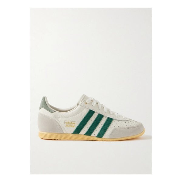 재팬 스웨이드 트리밍 퍼포레이티드 가죽 스니커즈 오프 화이트 1647597358657080