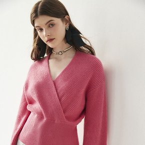 OZ_Gentle sense wrap v neck knit_2 colors