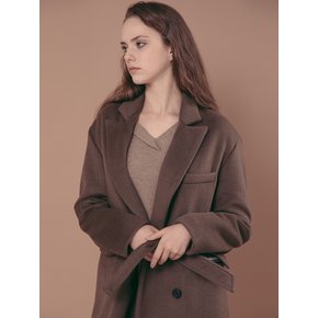 DOUBLE BELTED WOOL COAT -KB