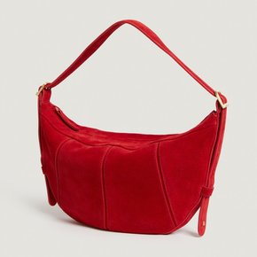 [Rouje LE PARIGOT Bag] 루즈 르 파리코트 백 숄더백 스웨이드 크루아상 바나나 크로스백 Red