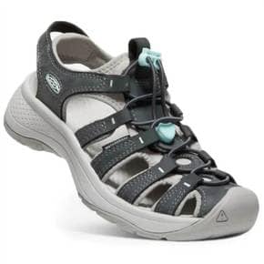 4844352 Keen Womens Astoria West Leather Sandal In Magnet/vapor