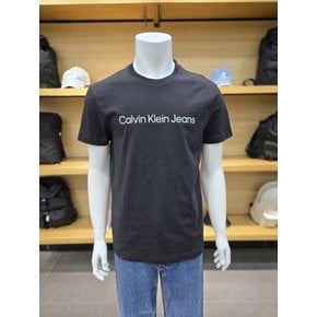[파주점] [캘빈클라인진]CK진공용 일자로고 포인트 슬림핏 반팔 티셔츠(4RAB820-UB1)