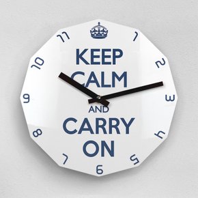 KEEP CALM AND CARRY ON 12각 무소음벽시계 KP12BL