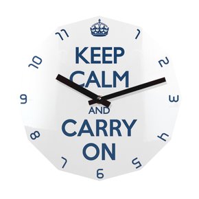 KEEP CALM AND CARRY ON 12각 무소음벽시계 KP12BL