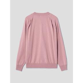 [정상가259,000원] Cashmere Neck Pullover  Salmon Pink (WE2Y51C679)