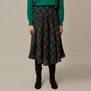 TARTAN BANDING FLARE SKT_GREEN