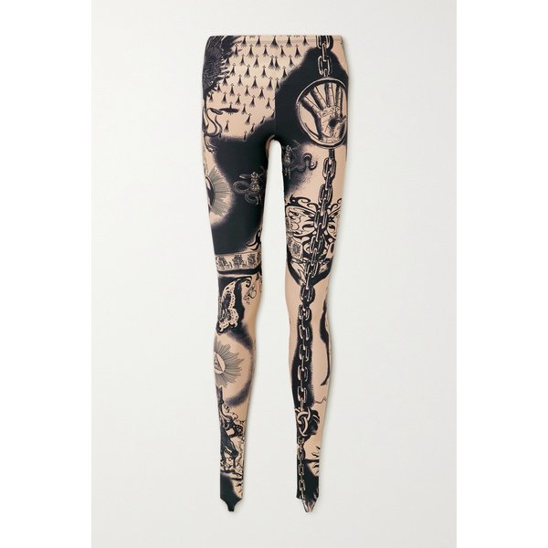 장폴고띠에 헤럴디크 프린트 스트레치 저지 레깅스 1647597313927071