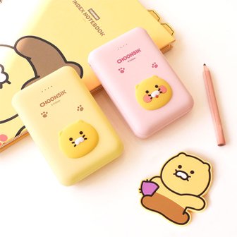  카카오프렌즈 춘식이 포켓 보조배터리 충전 스마트폰 태블릿pc 대용량 10000mAh USB