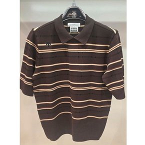 골프 여성 체크 카라 풀오버 DR32WFKP73 BROWN