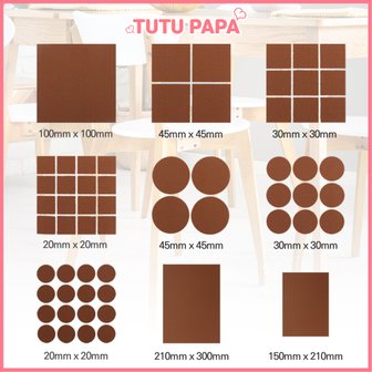  투투파파 가구 식탁 의자 소음방지패드 스티커 매트 긁힘방지 바닥보호 진동 방진 층간소음 흡수