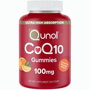 미국직구 Qunol 큐놀 코큐텐 크리미 오렌지 젤리 100mg 60구미 2팩