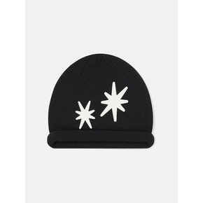 Flare Roll Brim Beanie Black