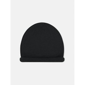 Flare Roll Brim Beanie Black