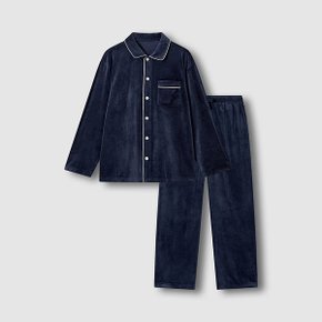 남 밍크 플리스 플랫 카라 파자마 세트 J215401117056