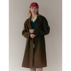 ALPACA MOHAIR HALF COAT(ASH KHAKI)
