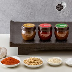 100% 국내산 순창문옥례식품 여행용 장류세트(고추장120g, 된장120g, 쌈장120g) 캠핑양념