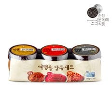 100% 국내산 순창문옥례식품 여행용 장류세트(고추장120g, 된장120g, 쌈장120g) 캠핑양념