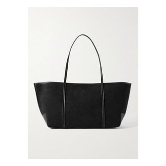 ST. AGNI 세인트 아그니 바토 가죽 트리밍 스웨이드 토트 블랙 46376663162881959