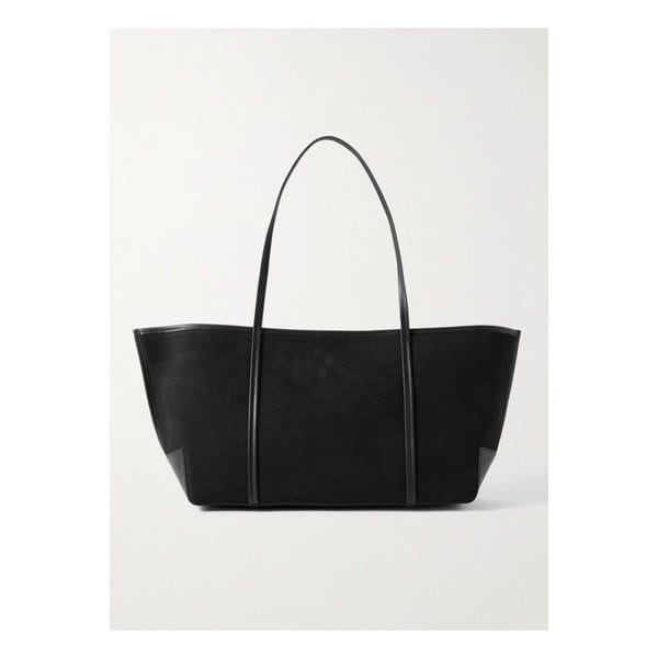 세인트 아그니 바토 가죽 트리밍 스웨이드 토트 블랙 46376663162881959