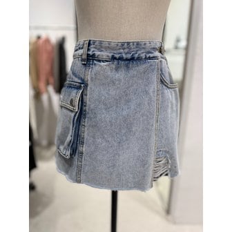 에고이스트 [여주점] 디스트로이드 랩형 데님 큐롯 팬츠 ER2DQ460