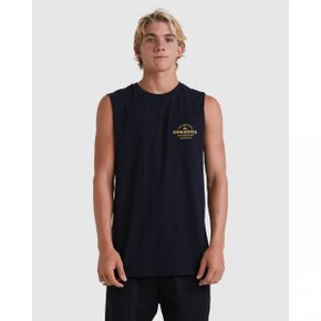 4160417 Quiksilver Mens Tradesmith Sleeveless Muscle T Shirt - BLACK