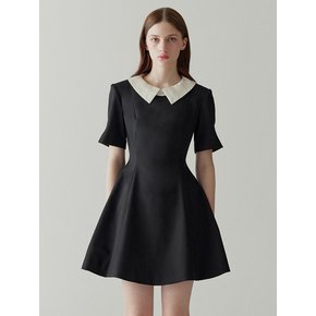 Silk Collar Dress Mini