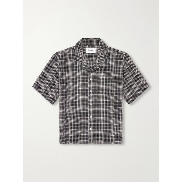 코리더 캠프 칼라 체크 시어서커 셔츠 46376663163008651