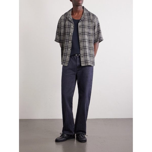 코리더 캠프 칼라 체크 시어서커 셔츠 46376663163008651