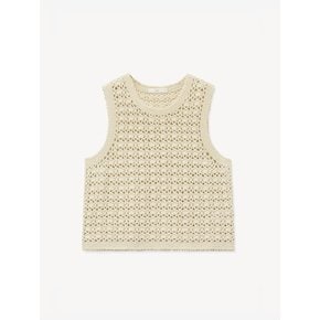 HANDMADE CROCHET KNIT VEST_CREAM