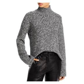 3927976 Theory Karenia Womens Cashmere Marled Funnel-Neck Sweater