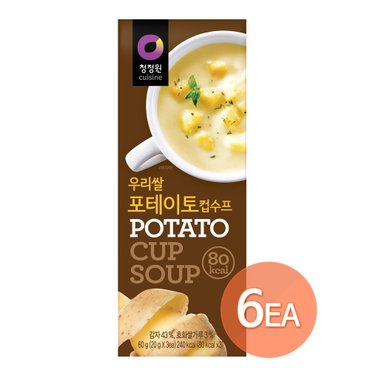 청정원 우리쌀 포테이토컵수프 60g x6개