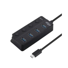 4포트허브 USBHUB 무전원 USB3.0 C타입 USB허브 4포트 (WD85969)