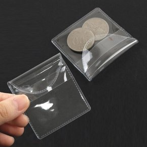 동전 투명 케이스 pvc 파우치 슬리브 포켓 주머니 코인 주화 수집 귀금속 주얼리 보관