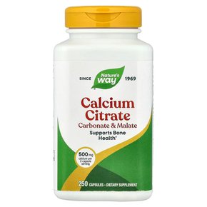 네이처스웨이 칼슘 시트레이트 카보네이트 앤 말레이트 캡슐 250정 Calcium Citrate