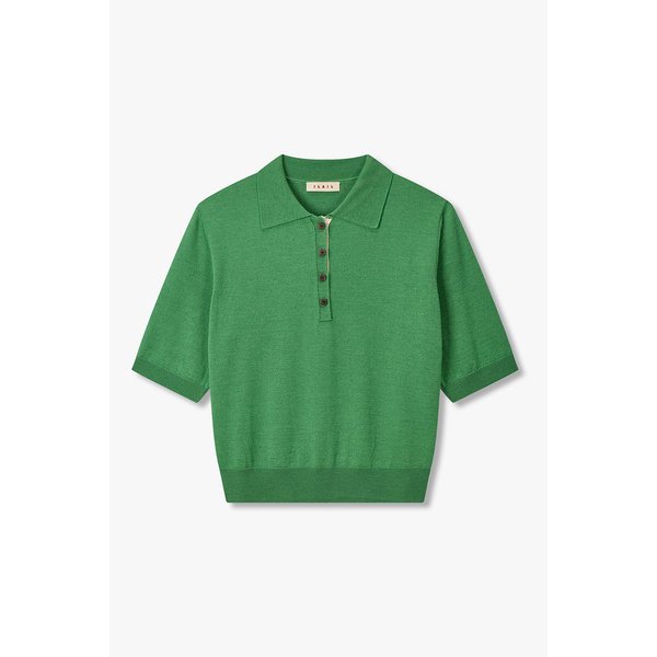 울 실크 숏 슬리브 폴로 니트 IA16152122130