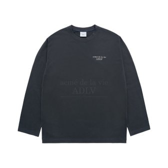 아크메드라비 BASIC LOGO NEEDLEWORK LONG SLEEVE T-SHIRT CHARCOAL 베이직니들워크 긴팔 차콜 LSLBAN-CHA