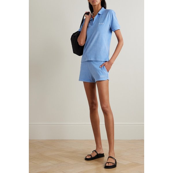 훈자 지 로고 자수 코튼 테리 폴로 티셔츠 46376663162934051