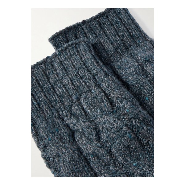 존스톤스 오브 엘긴 케이블 니트 도니골 캐시미어 혼방 양말 46376663162948232