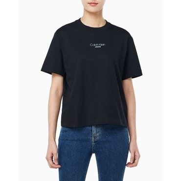 Calvin Klein Jeans 여성 박시핏 반팔 티셔츠 (47C858G)