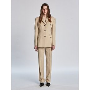 BOLERO DETACHABLE WOOL JACKET (BEIGE)